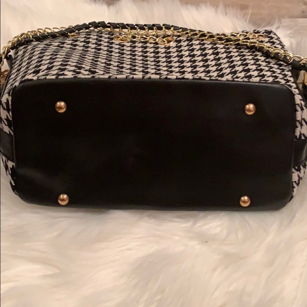 NEW Houndstooth Crossbody/Shoulder Bucket Bag - Picture 7 of 7